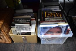 Two boxes of books, predominantly of photography interest.
