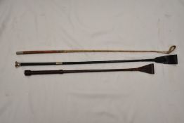 3 part leather riding crops