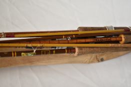 Four arrorted vintage fly rods includind Milbro varying lengths