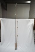 Two vintage boat rods in lightweight carry case