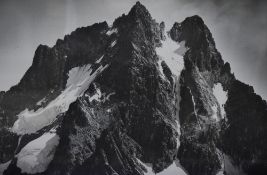 A monochrome photographic print, 'Mt. Kenya', indistinctly signed to the lower right margin,