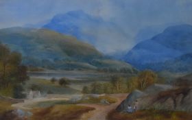 Lewis Mortimer, (19th/20th century), a watercolour, thatched country cottage, signed and dated 1920,