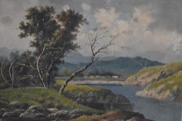 19th Century/20th Century Continental School, oil on canvas, a pair of remote landscape scenes