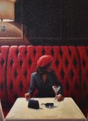 After Myles Sullivan (20th Century, Canadian), textured poster print, 'A Chance Encounter 1', signed