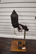 A vintage photographic enlarger