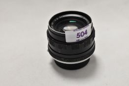 A Minolta Auto Rokker-PF 1:2 55mm lens No2213683