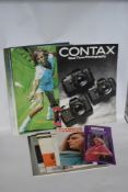 A selection of various Olympus, Kowa,Mimaya, Bronika and Contax leaflets and ephemera
