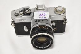 A Canon FP camera No117183 with Canon FL 1:1,8 50mm lens