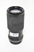 A Sun Auto Zoom 1:4,5 80-200mm lens No100877