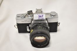 A Minolta SRT101 camera No2230596 with Minolta MD Rokkor 1:1,2 50mm lens