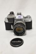 A Minolta SR-3 Camera No142340 with a Minolta MC Rokkor-PF 1:1,4 58mm