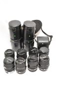 Eight Tamron CF Macro 1:3,5-4,5 35-70mm lenses Nos 902839, 903742,200627, 340426, 338868, 418784,