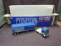 A Scalextric T45 Team Road Train Leyland Trucks in original box with inner packaging