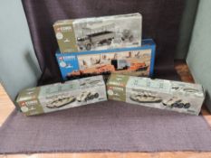 Four Corgi Limited Edition diecast sets, Fighting Vehicles 69902, 69901 x2, US Road Transport 55301,