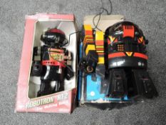 Two 1980's Toy Robots, Union Electric Remote Controlled Alien 1 and New Bright No1175 Robotron RT-