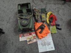 A 1960's Palitoy Action Man Red Devil Free Fall Parachutist with accessories and leaflet along