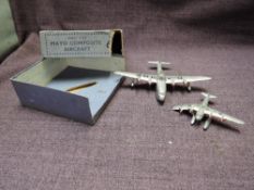 A Dinky diecast, No 63 Mayo Composite Aircraft, G-ADHJ has one wing damaged and repaired, G-ADHK