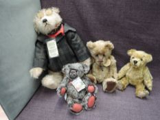 Four modern jointed Teddy Bears, Jenni Bears limited edition 1 of 1 named Jethro length 20cm,