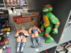 Two 1991 Galoop WCW Wresting Figures, Rick Flair and similar, both having fully moving body, head,