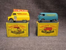 Two Matchbox Series Moko Lesney 1954-1960 diecasts, No 34 Volkswagen Van Matchbox International Exp