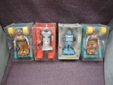 Four 1960's Ideal Toy plastic Robots from the Mighty Zeroids range, Zerak, Zobor x2 and Zintar,