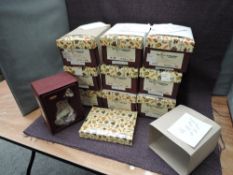 Ten Steiff collection by Enesco resin bears, 597198, 597201, 597228, 597244, 597236, 597252, 597260,