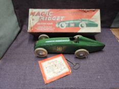 A Lines Bros LTD Tri-Ang tin plate and clockwork, MG Magic Midget Record Breaking Car, Capt.G.E.T.