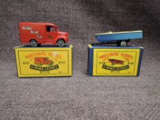 Two Matchbox Series Moko Lesney 1954-1960 diecasts, No 47 Trojan Van Brooke Bond Tea and No 48 Mete