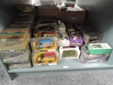 A shelf of modern Corgi diecasts including Classics, Original Omnibus etc approx 50+, all boxed