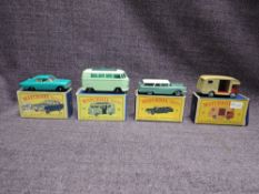 Four Matchbox Lesney 1961-1965 diecasts, No 31 American Ford Station Wagon and No 33 Ford Zephyr II