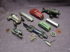 A small selection of diecast and tin plate Toys including Schuco Kommando Anno 2000, Schuco Studio
