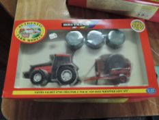 A modern Britains 1:32 scale set, 09673 Valtra Valmet 8750 Tractor & Volac 820 Bale Wrapper Gift