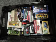 A tray containing modern diecasts including Corgi, Models of Yesteryear, Atlas etc all boxed (22)