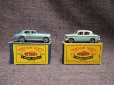 Two Matchbox Series Moko Lesney 1954-1960 diecasts, No 43 Hillman Minx blue body, grey roof and No