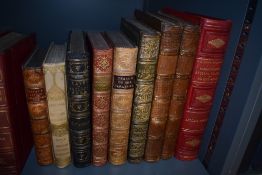 Bindings. A selection of quality leather/gilt bindings. See images for further details. (9)