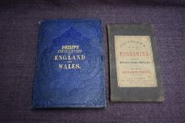 Folding Maps. Philip's Map of England & Wales Shewing all the Lines of Railway, Canals, &c.