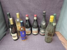 Six bottles and two half bottle of mixed Wine and one bottle of non alcoholic wine, been laid down