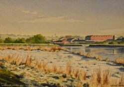 *Local Interest - Richard Irving (20th Century, British), gouache, Two industrial landscapes in