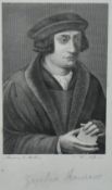 In the manner of Hans Holbein (d.1543), a line engraving, A half portrait of a stately figure,