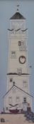 After Sally Swannell (20th Century British), contemporary colour prints, 'Lighthouse (White) I'