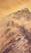 *Local Interest - David Wood (20th Century, British), watercolour, 'Sharp Edge', Blencathra in the