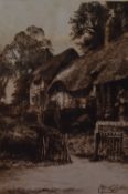 J. Alfred Swatkins (fl.1888-1923), engravings, two monochrome depictions of Stratford upon Avon