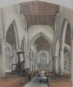 After Edward H. Buckler (active c.1853), coloured engravings, 'Lancaster from the Ladies Walk'