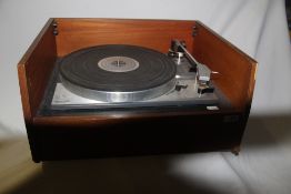 A Goldring Lenco turntable set into a case - the GZ 72 is highly regarded and high end and with some
