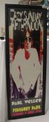 A Paul Weller framed gig poster - early Weller measuring 80cm by 30cm