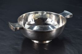 A George V silver quaich, of plain traditional design, marks for London 1927, maker Robert Pringle &