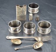 An Edwardian silver Carte de Visit case, of rounded rectangular form, marks for Birmingham 1901,