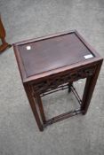 A nest of two Chinese hardwood occasional tables