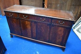 A reproduction Regency mahogany sideboard, width approx. 153cm