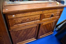 A Victorian pitch pine secretaire bookcase